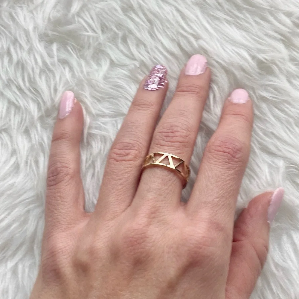 Love Triangle Gold Ring